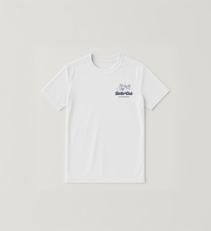The Birdie Tee - White / Navy