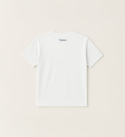 The Birdie Tee - White / Navy